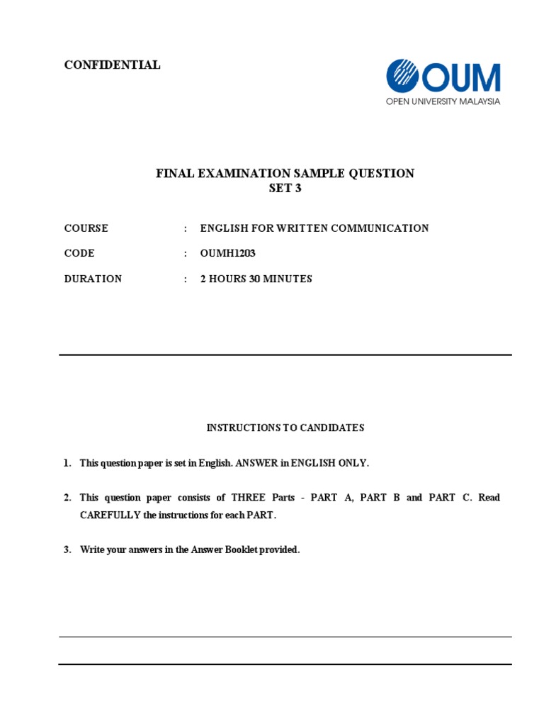OUMH1203 Final Exam Sample Questions | PDF | Social Networking Service ...