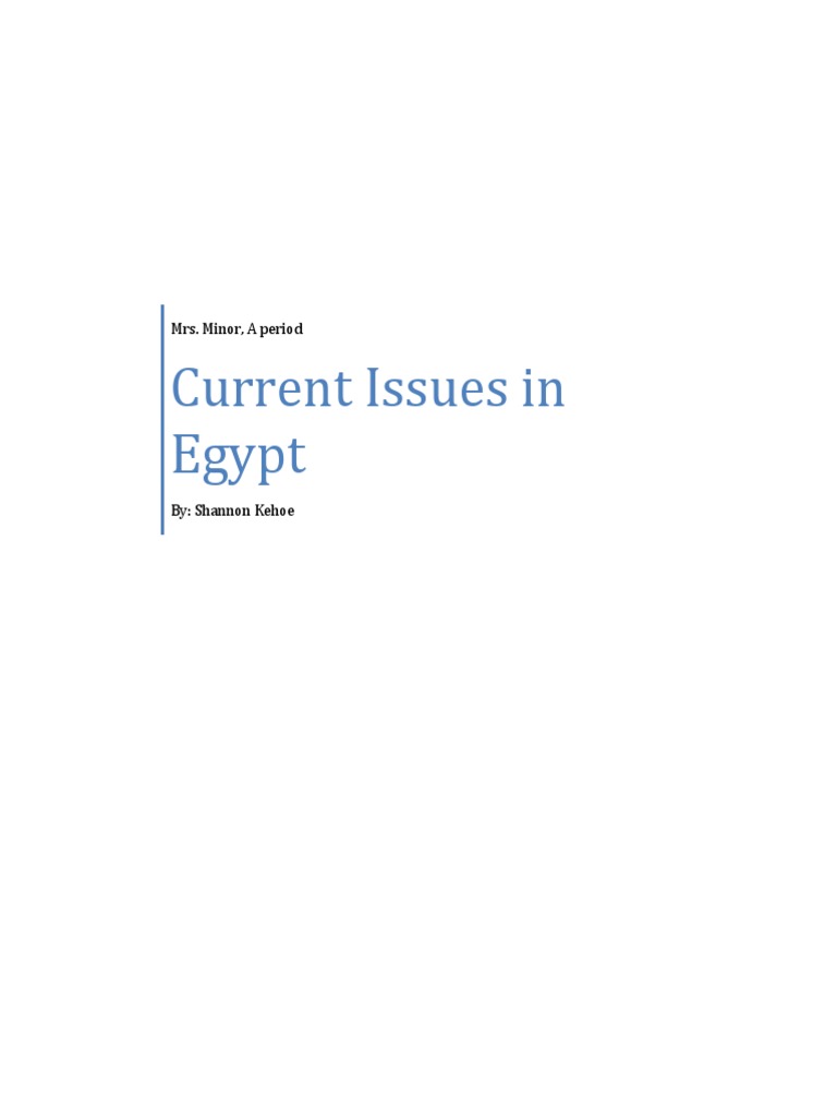 Current Issues in Egypt Copts Egypt