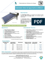 EVP Calentador Solar - Ficha - Tecnica