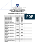 Homologação Das Inscrições Edital CCBS 1117