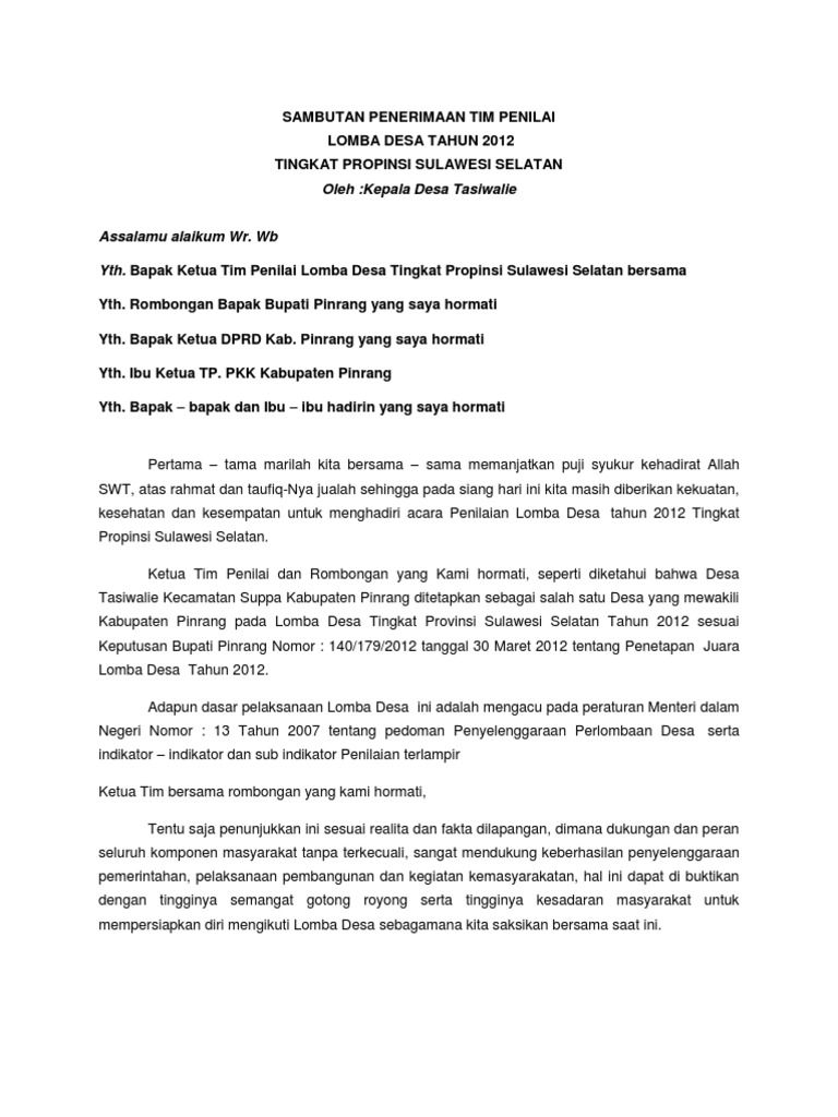 Naskah Pidato Ketua Dprd Terbaru Kumpulan Referensi Teks Pidato