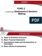 Topic 2 Financial Statements & Decision Making