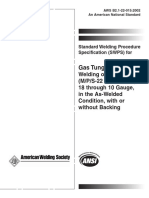 AWS B2.1-22-015 - 2002 SWPS GTAW of of Aluminum (MPS-22 To MPS-22), 18 Through 10 Gauge PDF