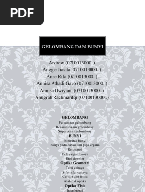 Gelombang Dan Bunyi