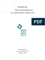 Panduan Hospital Disaster Plan 2014