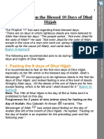 Things To Do On The Blessed 10 Days of Dhul Hijjah