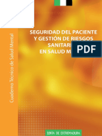 Seguridad Del Paciente y Gestion de Riesgos Sanitarios en Salud Mental PDF