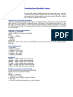 Cara Menghitung Bandwidth Internet