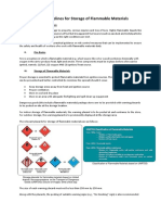 Safety Guidelines For Storage of Flammable Materials: I. Scope and Objective