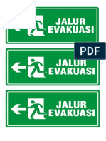 Jalur Evakuasi 20cmx10 CM