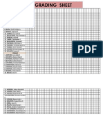 Grading Sheet