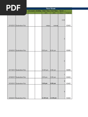 Time Sheet