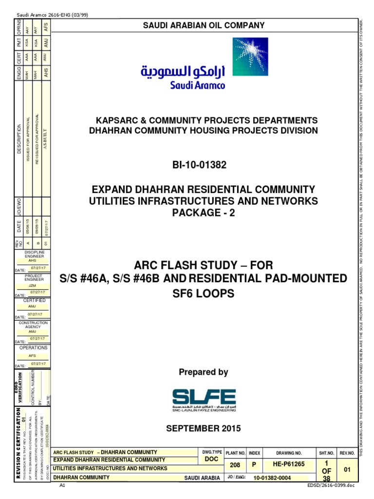 Arc Flash Study for Dhahran Community | PDF | Electrical Substation ...