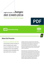 Changes To ISO 13485 2016