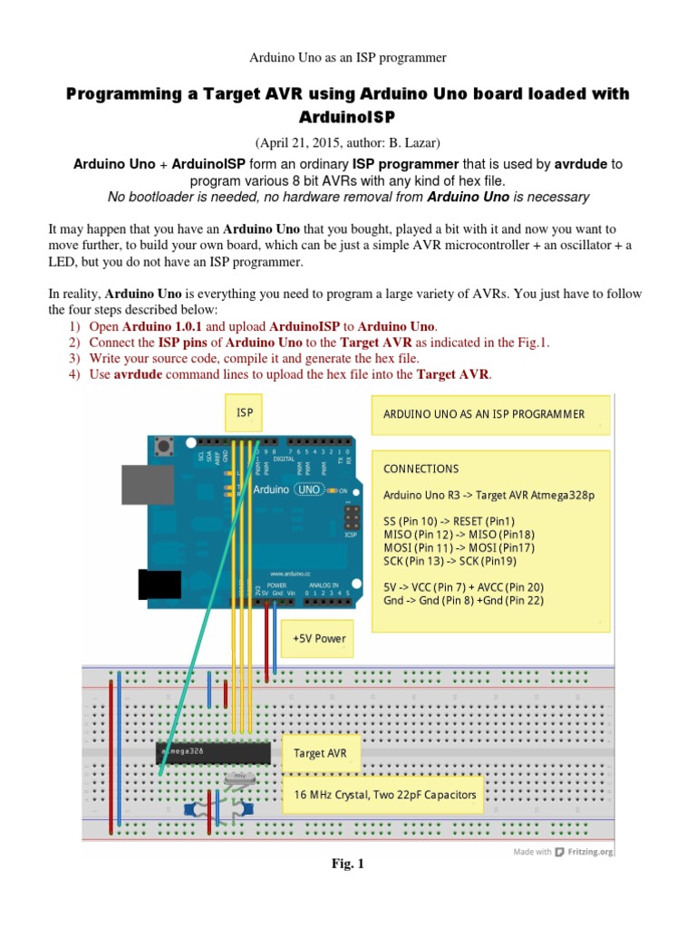 Use Arduino as AVR programmer | Arduino | Flash Memory