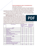 Content For Website - M. Sc. in Mathematics