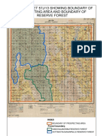 Soi Toposheet 57J/13 Showing Boundary of Prospecting Area and Boundary of Reserve Forest