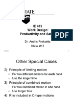 Work Design: Productivity and Safety: Dr. Andris Freivalds Class #13