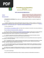 Presidência Da República - Lei de Segurança Contra Incêndio
