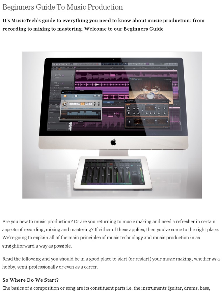 Beginner's Music Production Guide | PDF | Synthesizer | Microphone