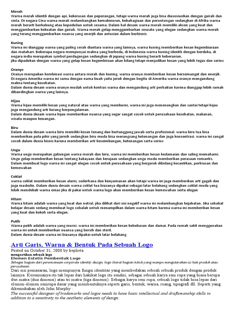 Makna Warna Dan Garis | PDF, image size:768x1024