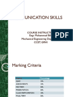 Communication Skills: Course Instructor: Engr. Muhammad Bilal Mechanical Engineering Department Ccet, GRW