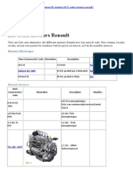 Les Codes Moteurs Renault