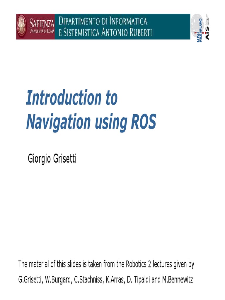 Robot Programming ROS Introduction To Navigation PDF | PDF | Areas Of ...