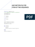 Matlab Function File For Convolution of Two Sequences