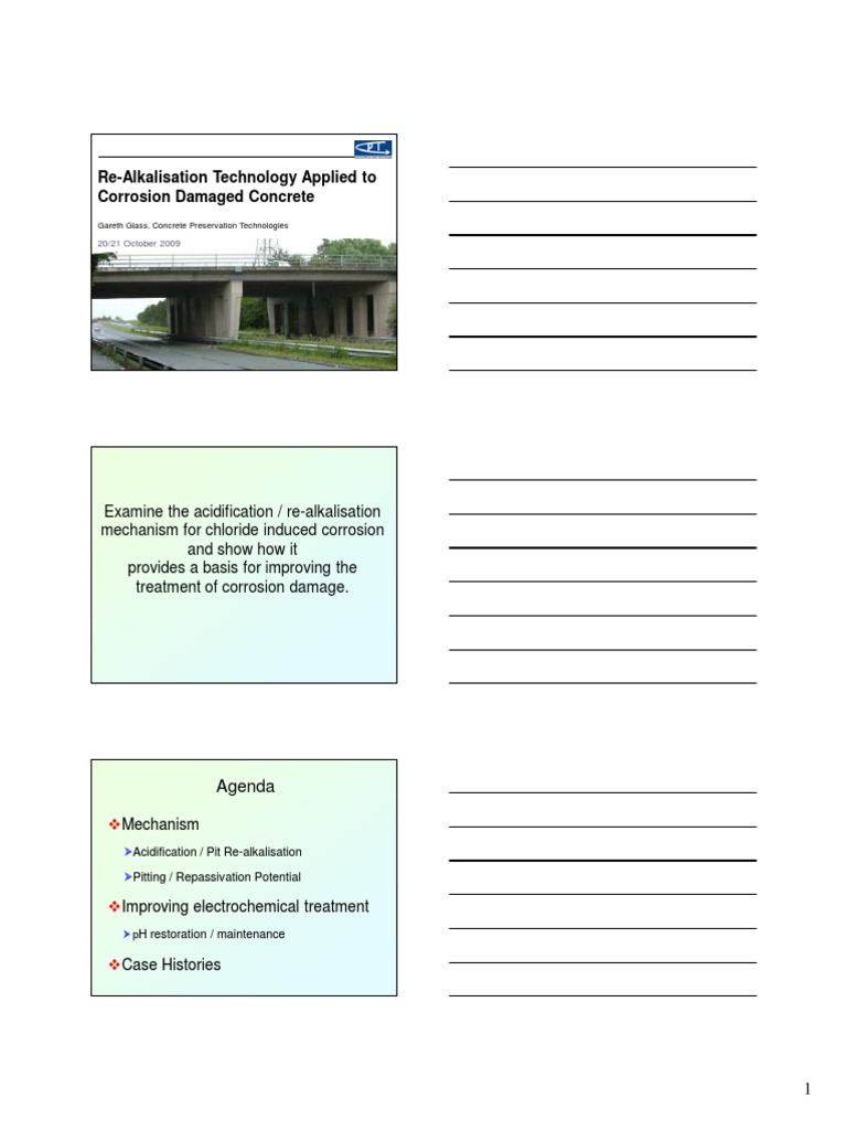 Re-Alkalisation Technology Applied To.... | PDF | Corrosion | Applied ...