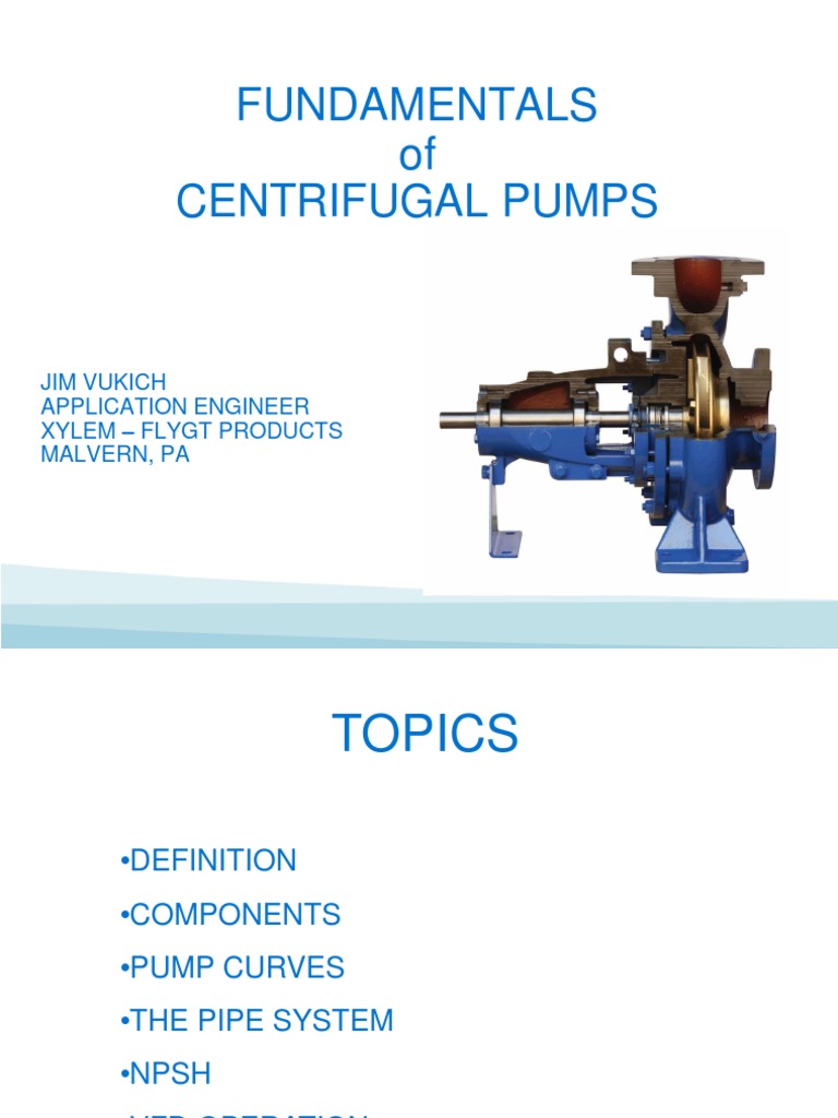 Fundamentals of Centrifugal Pumps PDF Pump Engines