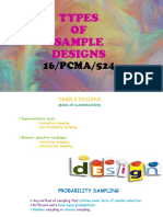 Types OF Sample Designs: 16/PCMA/524
