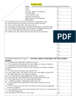 Conditional Sentenses Exercises