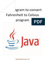Java Program To Convert Fahrenheit To Celsius Program