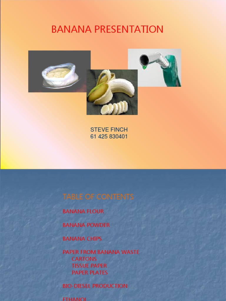 Banana Processing Flour Banana Free 30day Trial Scribd
