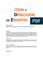 Gestión y Direccion de Equipos