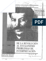 COHEN, S. de La Revolución Al Stalinismo. Problemas de Interpretación.
