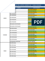 Calendário Cursos WC SQC Group 2017 Turmas Semanais