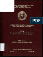 Universidad Autonoma de Nuevo Leon: Facultad" D Í Psicología Division D I Estudios" Be Post-Grado"