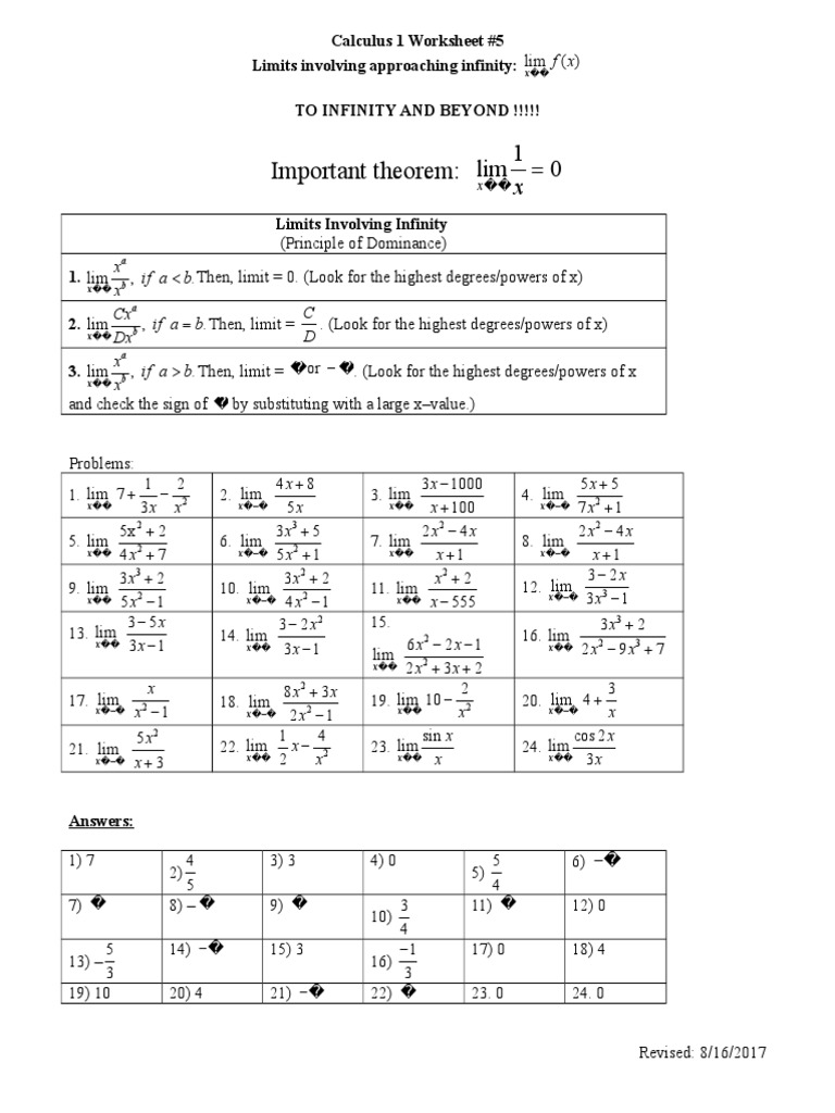 Limitsinfinity2 Limit Approaching Infinity Good Ws Teaching Mathematics Mathematical Analysis