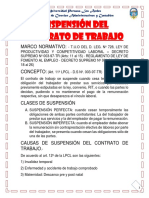 SUSPENSIÓN y EXTINCION DEL CONTRATO DE TRABAJO