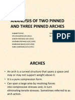 Ananlysis of Two Pinned and Three Pinned Arches