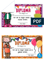 Diplomas Llamativos para El Día de Las Madres