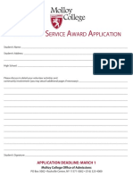 Community Service Award Application