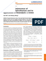 Electrochemiluminescence of Tris (2,2 Bipyridyl) Ruthenium and Its Applications in Bioanalysis: A Review