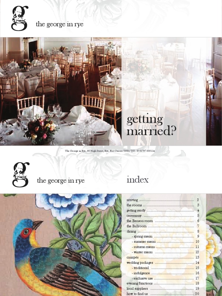 The George in Rye Wedding Brochure | PDF | Salad | Sauce