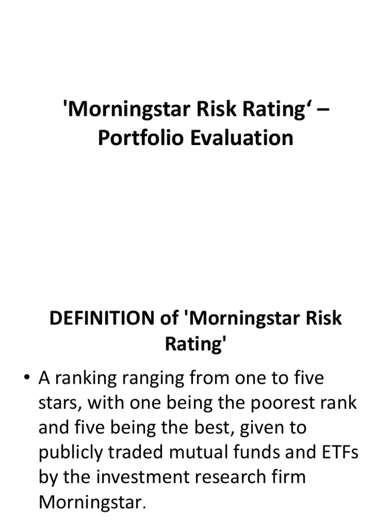 Morningstar Risk Rating' | PDF