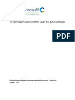 Layoff and Bumping Process Ohio HIA - Health Impact Assessment of The Layoff and Bumping Process