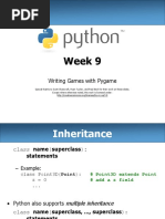 Week 9: Writing Games With Pygame