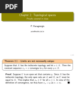 Chapter 2. Topological Spaces: Proofs Covered in Class